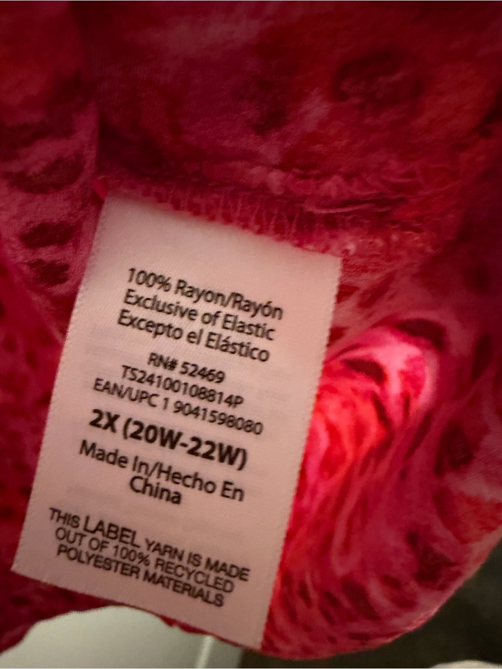 Terra & Sky Vibrant Pink Floral Tie-Neck Peasant Top - Picture 3 of 4